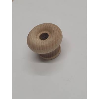 30mm Diameter Wooden Timber Solid Hemlock Cupboard Drawer Knobs - Pack Size: 